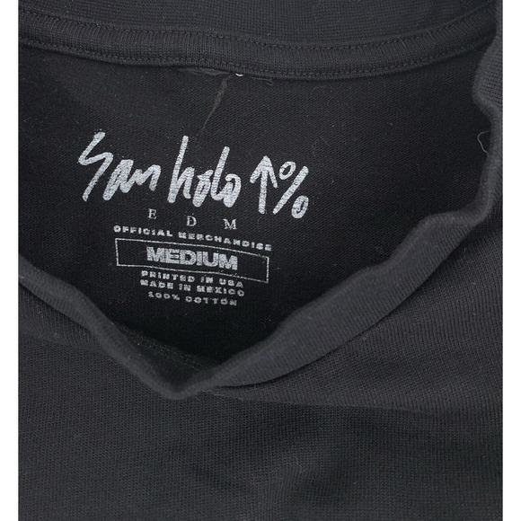 San Holo EDM Concert T Shirt Black Flowers Shine On Size Medium - Picture 5 of 8